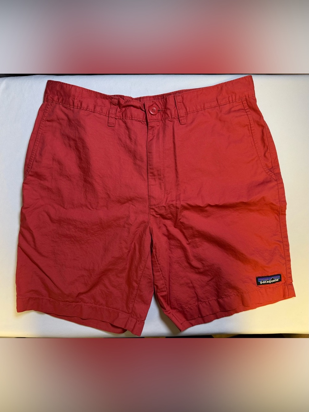 Patagonia Men's Red Flat-Front Shorts